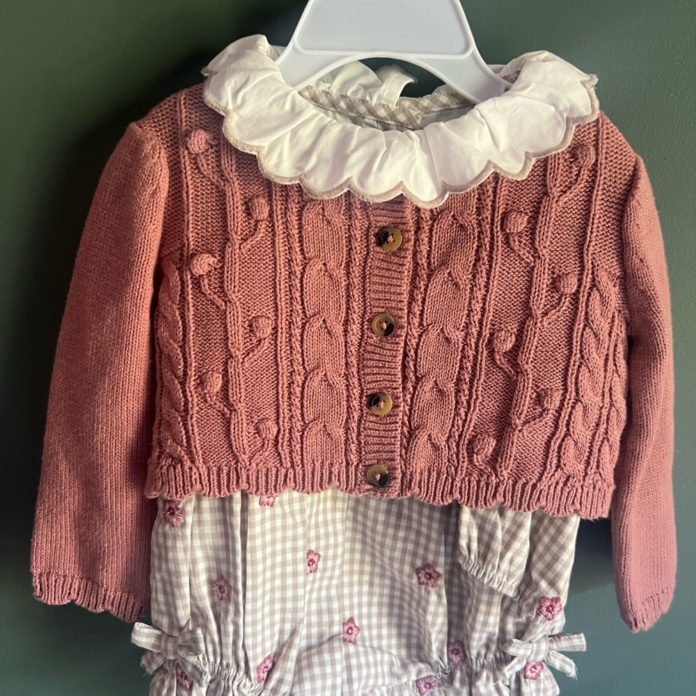 Cupcakes & Cashmere Pink and Cream Baby Ensemble